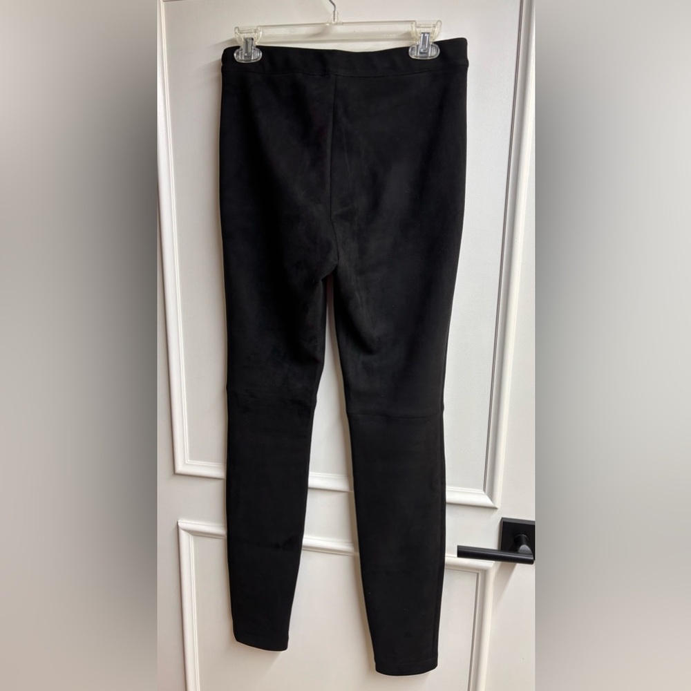 Elie Tahari Faux Suede Leggings Black
